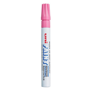 uniball™ uni-Paint PX-20 Oil-Based Paint Marker - Medium Marker Point - Pink Ink - Oil Based - White Barrel Product Image 
