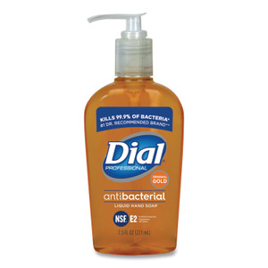 Dial Professional Gold Antibacterial Liquid Hand Soap, Floral, 7.5 oz Pump, 12/Carton (DIA84014CT) View Product Image