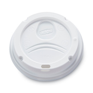 Dixie Dome Lid, Fits 10 oz to 16 oz PerfecTouch Hot Cups/12 oz to 20 oz WiseSize Hot Cups, Plastic, White, 500/Carton View Product Image