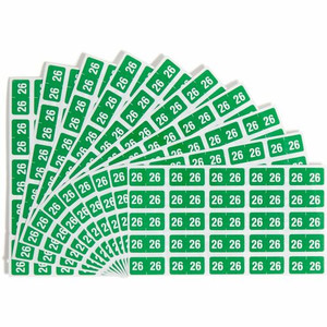 Smead ETS Color-Coded Year Labels - 1/2" Height x 1" Width - Green - Paper - Laminated - Self-adhesive, Durable Product Image 