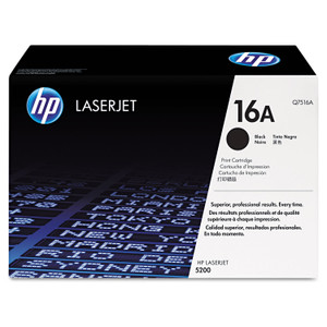 HP 16A, (Q7516A) Black Original LaserJet Toner Cartridge View Product Image