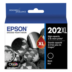 Epson T202XL120-S (202XL) Claria High-Yield Ink, 550 Page-Yield, Black View Product Image