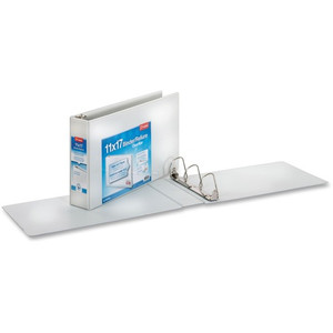 Cardinal ClearVue Overlay Tabloid D-Ring Binder - 3" Binder Capacity - Tabloid - 11" x 17" Sheet Size - 725 Sheet Capacity - 3 1/10" Spine Width Product Image 