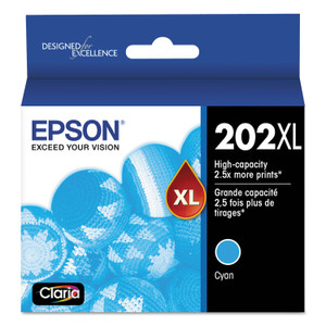 Epson T202XL220-S (202XL) Claria High-Yield Ink, 470 Page-Yield, Cyan View Product Image