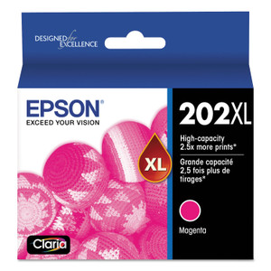 Epson T202XL320-S (202XL) Claria High-Yield Ink, 470 Page-Yield, Magenta View Product Image