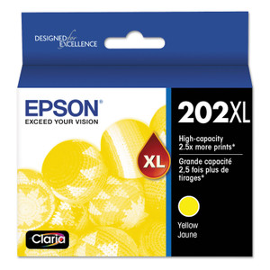 Epson T202XL420-S (202XL) Claria High-Yield Ink, 470 Page-Yield, Yellow View Product Image