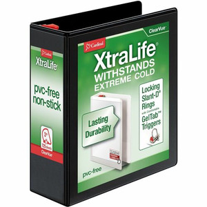 Cardinal Xtralife ClearVue Locking Slant-D Binder - 3" Binder Capacity - Letter - 8 1/2" x 11" Sheet Size - 725 Sheet Capacity - 2 29/32" Spine Width - (CRD26331) Product Image 