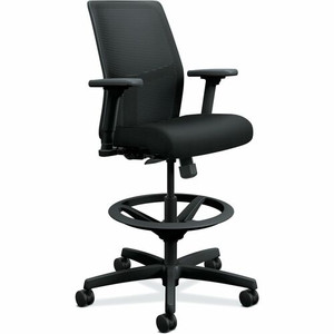 HON Ignition Seating Mesh Back Task Stool - Black Seat Color - Black Frame Color - Low Back - 5-star Base - Black Product Image 
