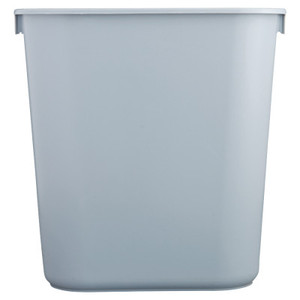 RUBBERMAID COMMERCIAL WASTEBASKET MED RECT 28QT/27L GRAY Product Image 