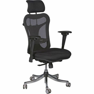 MooreCo Ex Ergonomic Office Chair - Black Seat Color - 5-star Base Product Image 