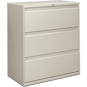 HON Brigade 800 H883 Lateral File - 40.9" Height x 36" Width x 18" Depth - 3 - Finish: Light Gray Product Image 