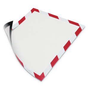 Durable DURAFRAME Security Magnetic Sign Holder, 8.5 x 11, Red/White Frame, 2/Pack View Product Image