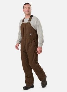 Heartland Insulated Washed Duck Bib Overall - Bark Product Image 