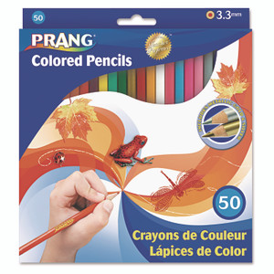 Prang Colored Pencil Sets, 3.3 mm, 2B, Assorted Lead and Barrel Colors, 50/Pack View Product Image