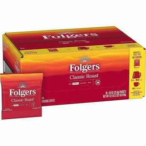Folgers Fraction Pack Classic Roast Coffee - Regular - Medium - 0.9 oz - Fraction Pack Product Image 