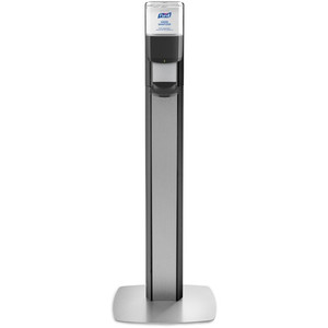 PURELL MESSENGER ES6 Silver Panel Floor Stand with Dispenser - Floor Stand Product Image 