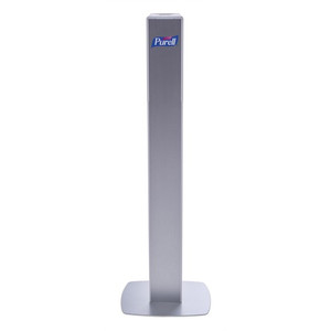 PURELL Messenger ES8 Silver Panel Floor Stand with Dispenser - Floor Product Image 