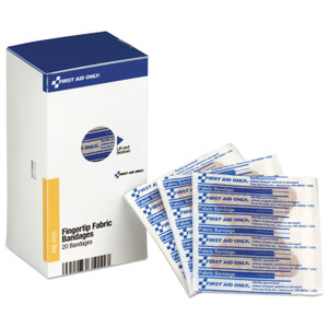 First Aid Only Refill for SmartCompliance General Business Cabinet, Fingertip Fabric Bandages, 20/Box (FAOFAE6101) View Product Image