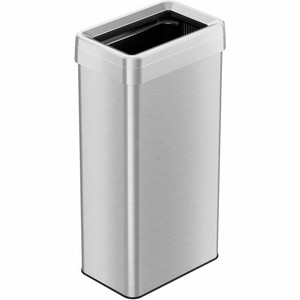 HLS Commercial Stainless Steel Bin Receptacle - Deodorizer - 21 gal Capacity - Rectangular - Fingerprint Proof - 33" Height x 10.3" Width x 16" Depth Product Image 