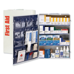 First Aid Only ANSI Class B+ 4 Shelf First Aid Station with Medications, 1,461 Pieces, Metal Case View Product Image