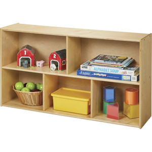 young Time 3-Shelf Storage Unit - 5 Compartment(s) - 2 Shelf(ves) - 26.50" Height x 48" Width x 12" Depth - Rounded Corner, Eco-friendly, UV Resistant, Durable, Easy to Clean, Moisture Resistant - Baltic Product Image 