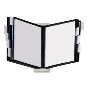 Durable InstaView Expandable Desktop Reference System, 10 Panels, Black Borders View Product Image