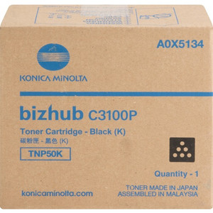 Konica Minolta TNP50K Original Laser Toner Cartridge - Black - 1 Each Product Image 