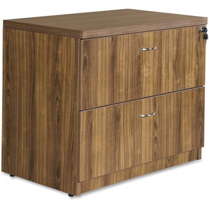 Lorell Chateau Series Lateral File - 2-Drawer - 30" Height x 36" Width x 22" Depth Lateral File, x 1.5" Thickness Top - 2 - Reeded Edge - Material: Laminate - (LLR34313) Product Image 