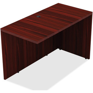 Lorell Chateau Series Return - 29.5" Height x 24" Width x 42" Depth x 1.5" Thickness - Reeded Edge - Finish: Walnut Laminate, Mahogany Product Image 