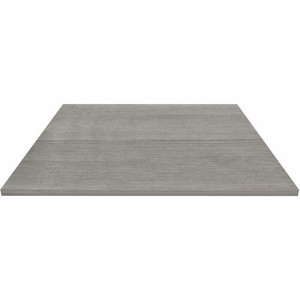 Lorell Hospitality/Conference Tabletop - 42" Width x 1" Thickness x 42" Length - Band Edge - Weathered Charcoal Table Top - For Reception Area, Conference Table, Breakroom, Lobby, Meeting, Office Product Image 
