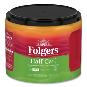 Folgers Coffee, Half Caff, 22.6 oz Canister (FOL20527) View Product Image