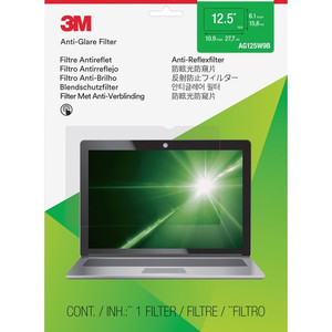 3M Anti-Glare Filter Clear, Matte - For 12.5" Widescreen LCD Notebook - 16:9 - Scratch Resistant, Fingerprint Resistant, Dust Resistant - Anti-glare Product Image 