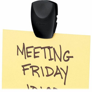 Fellowes Partition Additions Clip - 1.3" Width - 40 Sheet Capacity - for Memo, Notes, List - Repositionable, Tackable - Dark Graphite Product Image 