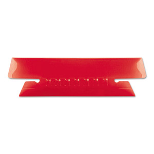 Pendaflex Hanging Folder Plastic Insertable Tabs - 25 Tab(s) - 3 Tab(s)/Set - 3.50" Tab Width - Red Plastic Tab(s) - 10% Recycled Product Image 