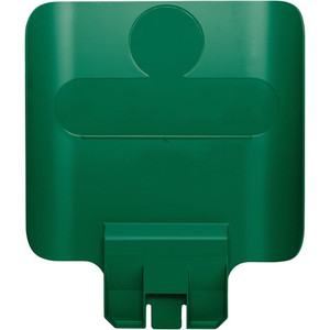 Rubbermaid Commercial Slim Jim Green Recycle Billboard - Green - Plastic Product Image 