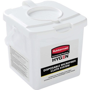 Rubbermaid Commercial HYGEN Microfiber Charging Tub - 7.4" Height x 7.9" Width - White Product Image 