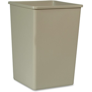 Rubbermaid Commercial Untouchable Square Container - 35 gal Capacity - Square - Durable, Crack Resistant, Rugged, Compact - Plastic - Beige - (RCP395800BG) Product Image 