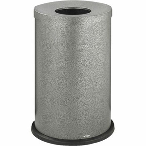 Safco Open Top Speckled Waste Receptacle - 35 gal Capacity - Round - 8.50" Opening Diameter - 28.5" Height x 19.8" Diameter - Steel Product Image 