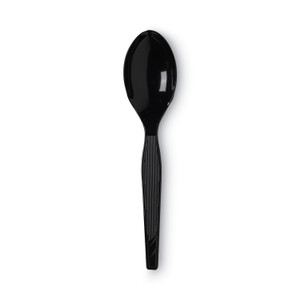 Dixie Plastic Cutlery, Heavy Mediumweight Teaspoons, Black, 1,000/Carton DXETM517 (DXETM517) View Product Image