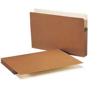 Smead Straight Tab Cut Legal Recycled File Pocket - 8 1/2" x 14" - 1 3/4" Expansion - 12.5 pt. - Redrope - Tear Proof, Reinforced Gusset, Heavyweight Cover, Rounded Corner Product Image 