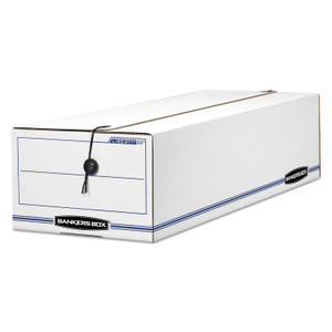 Bankers Box LIBERTY Check and Form Boxes, 9" x 24.25" x 7.5", White/Blue, 12/Carton (FEL00018) View Product Image