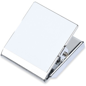 Tatco Magnetic Labeling Clip - 1.6" Length x 1.4" Width - 0.75" Size Capacity - for Cabinet, Refrigerator, Steel, Shelving - Wipe-off, Write-on, Magnetic Backing, Label Area - White Product Image 