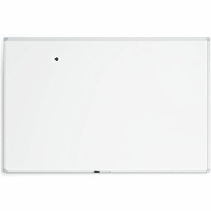 U Brands Magnetic Porcelain Steel Board - 72" (6 ft) Width x 47" (3.9 ft) Height - White Porcelain Steel Surface - White Aluminum Frame - Rectangle - Horizontal/Vertical Product Image 
