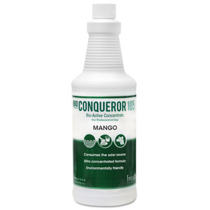 Fresh Products Bio Conqueror 105 Enzymatic Odor Counteractant Concentrate, Mango, 32 oz Bottle, 12/Carton (FRS1232BWBMG) View Product Image