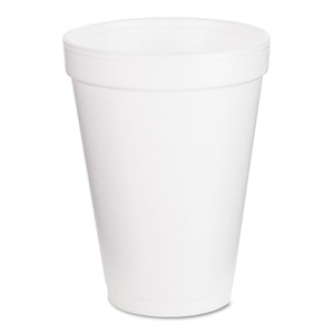 Dart Foam Drink Cups, 12 oz, White, 25/Pack (DCC12J12BG) View Product Image