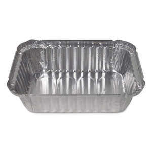 Durable Packaging Aluminum Closeable Containers, 1.5 lb Deep Oblong, 7.06 x 5.13 x 1.93, Silver, 500/Carton (DPK24530500) View Product Image