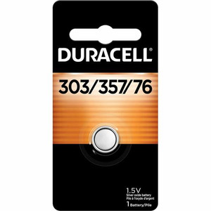 Duracell 303/357 Silver Oxide Battery - For Watch, Toy, Calculator, Medical Equipment - 1.5 V Product Image 