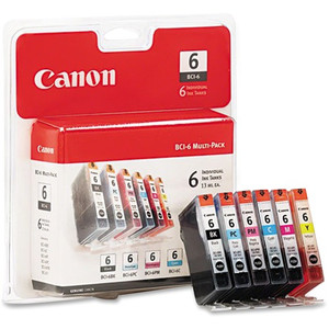 Canon BCI-6 Original Inkjet Ink Cartridge - Black, Cyan, Magenta, Yellow, Light Cyan, Light Magenta - 1 Each - Inkjet - Black, Cyan, Magenta, Yellow, Light Cyan Product Image 