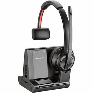 Poly Savi 8210 Office DECT 1920-1930 MHz Single Ear Headset - Mono - USB Type A, RJ-11 - Wired/Wireless - Bluetooth/DECT - 590 ft Product Image 