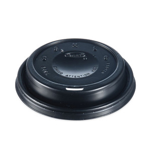 SOLO Cappuccino Dome Sipper Lids, Fits 12 oz to 24 oz Cups, Black, 100/Pack, 10 Packs/Carton (DCC16ELBLK) View Product Image